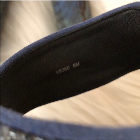 Rachel Zoe Peggy Snakeskin Heel Sandal in Marine 8 - Picture 6 of 10